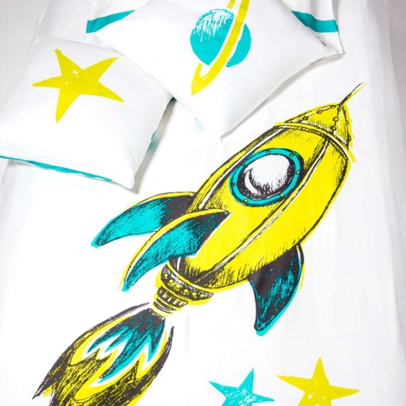 ORGANIC COTTON ROCKET DUVET COVER DOUBLE - Picture 3 of 3